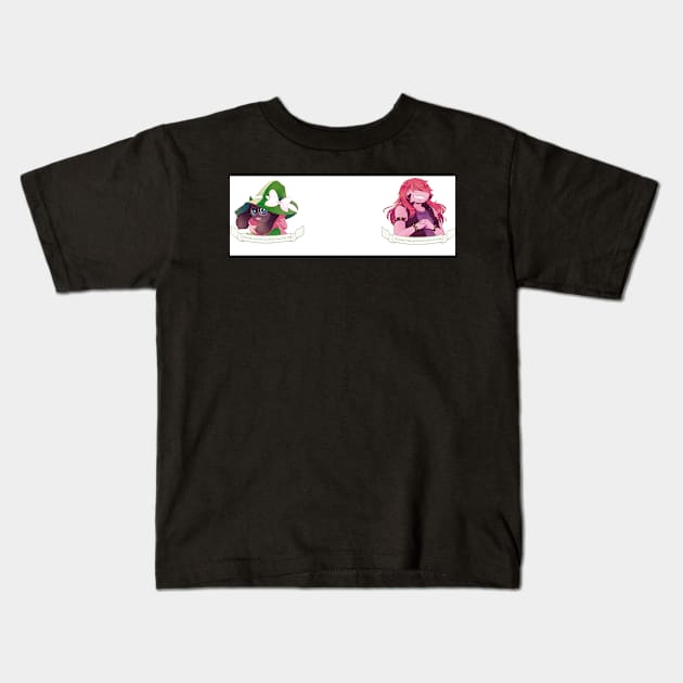 Fluffy Boy & Mean Girl Kids T-Shirt by unleashedrage